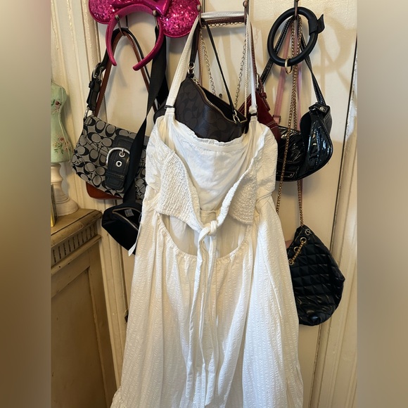 Anthropologie White Halter Dress size XL like new - Picture 5 of 8
